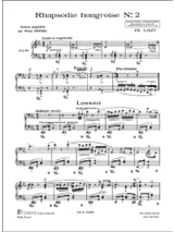 Rhapsodie N°2. Version Simplifiée - LISZT - Partition - Piano